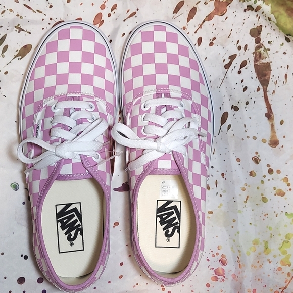 Vans purple lace up checkerboard women's size 9 - Picture 7 of 11